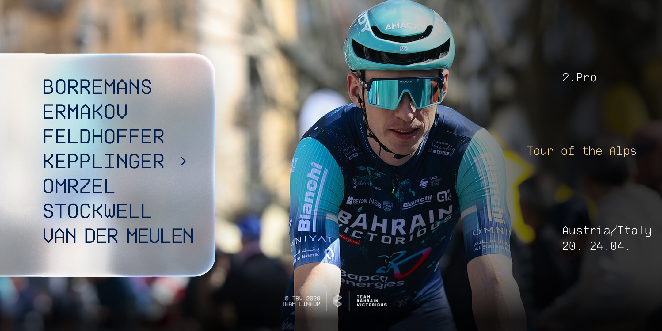 Jakob Omrzel Leads Young Line Up for Tour of the Alps