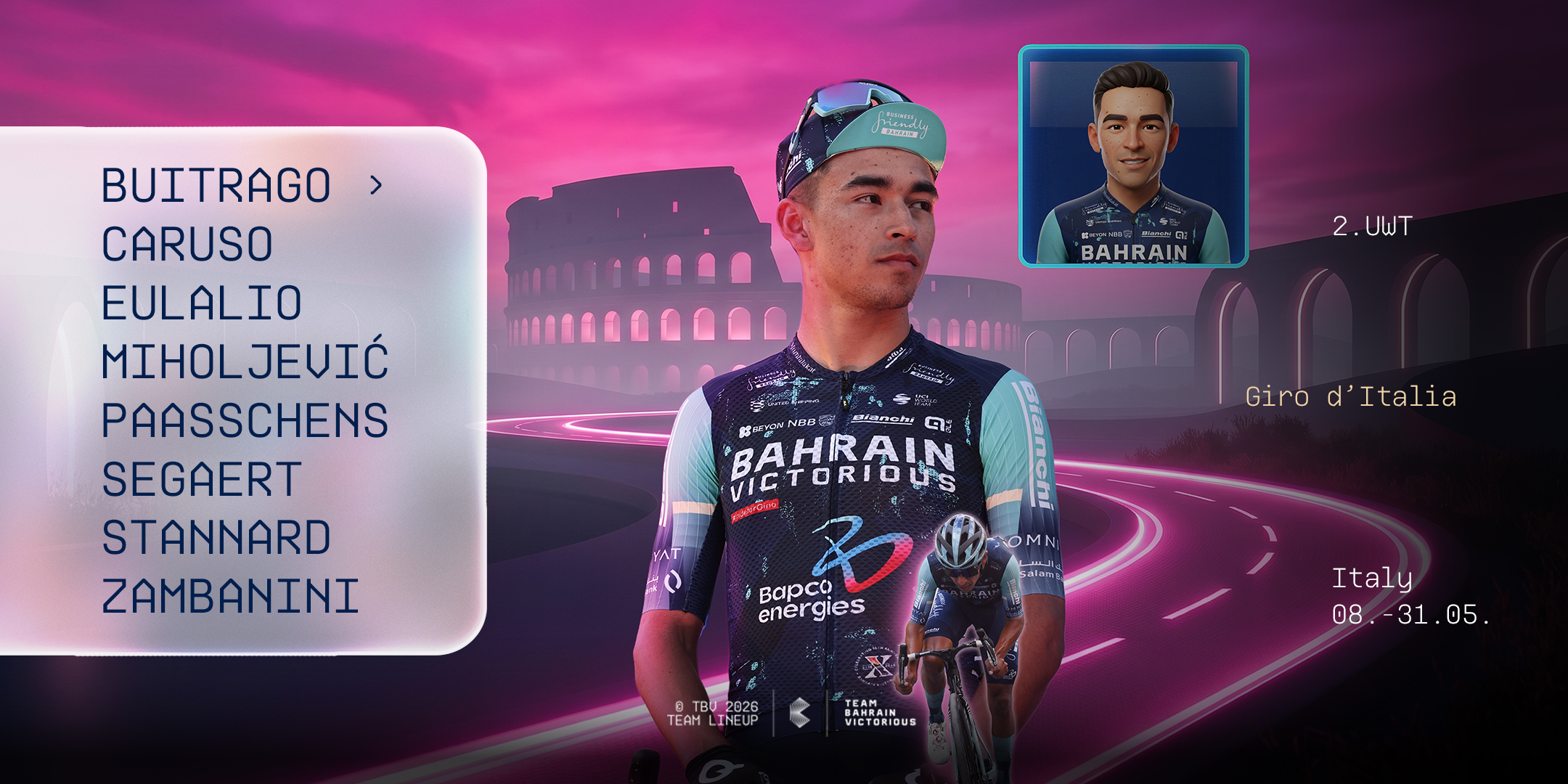 Bahrain Victorious Set for Giro d’Italia