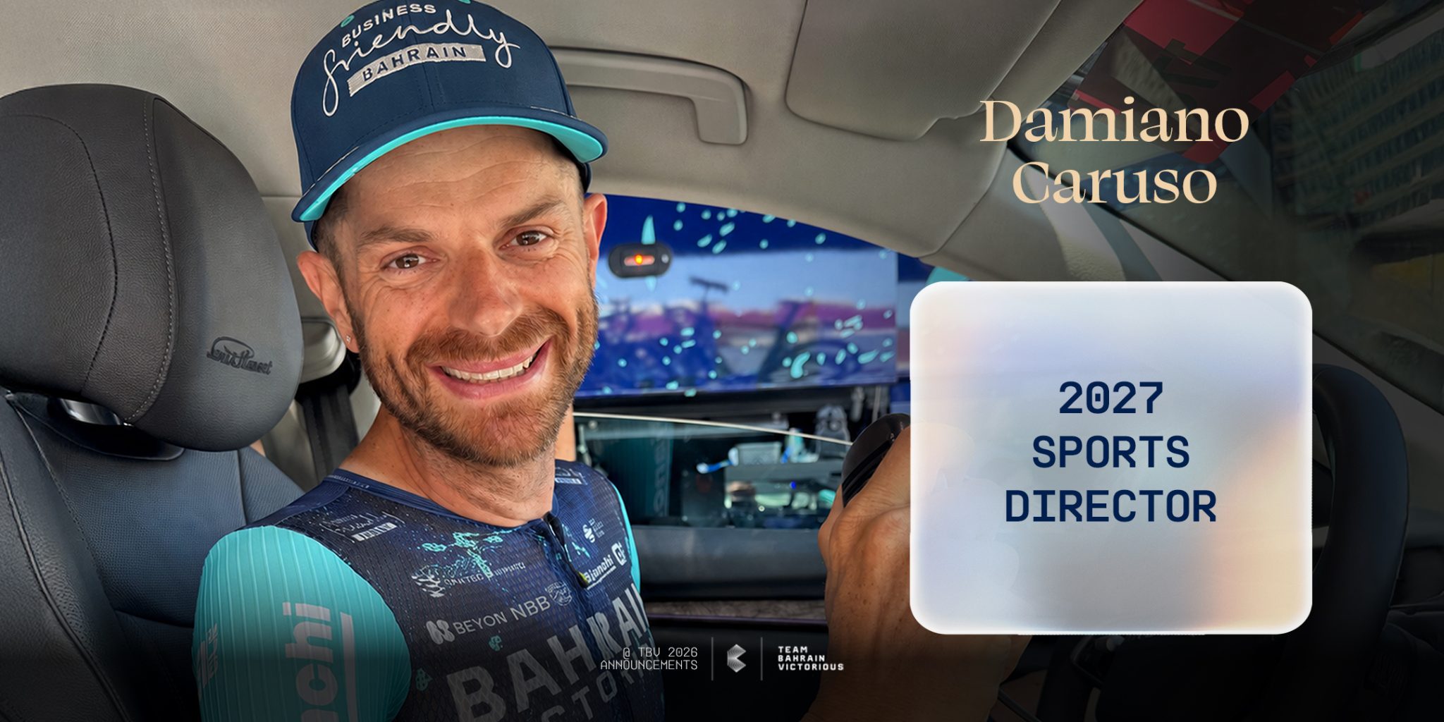 Ciclismo Damiano Caruso será diretor-desportivo de Afonso Eulálio na Bahrain.